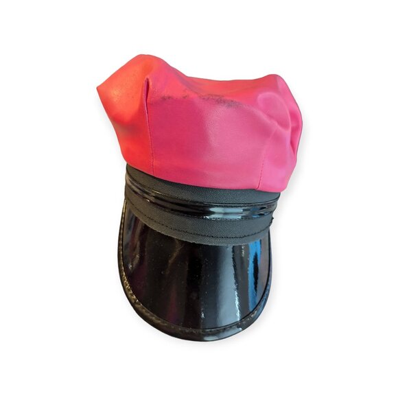 Kids Pink Faux Leather Jacket & Matching Hat Costume One Size 3-7 Years - Picture 4 of 8